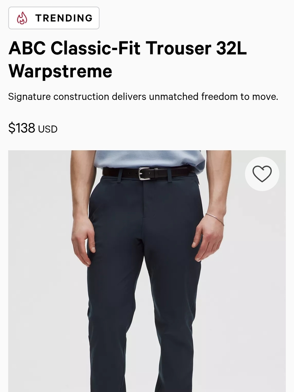 Classic-Fit Trouser Dark Navy